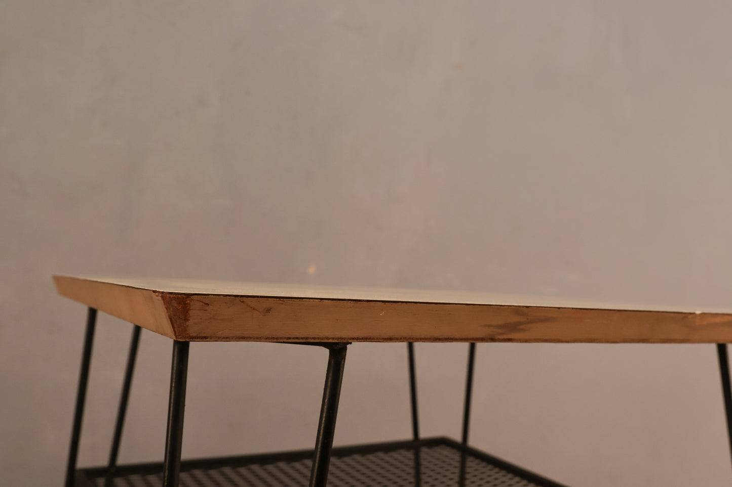 Atomic Iron & Laminate 2-Tier End Table - ONLINE ONLY