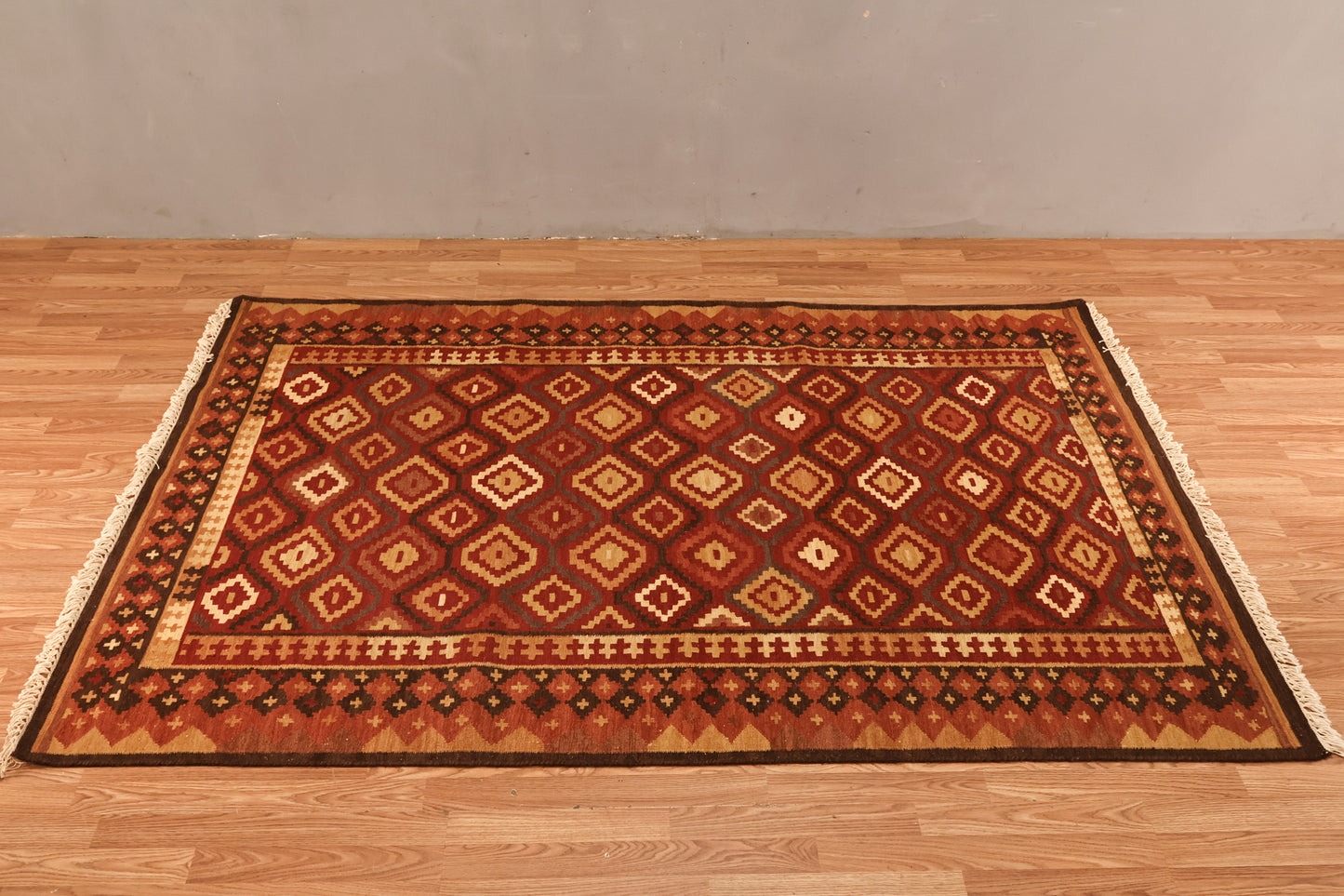 Terra Cotta Diamonds Area Rug