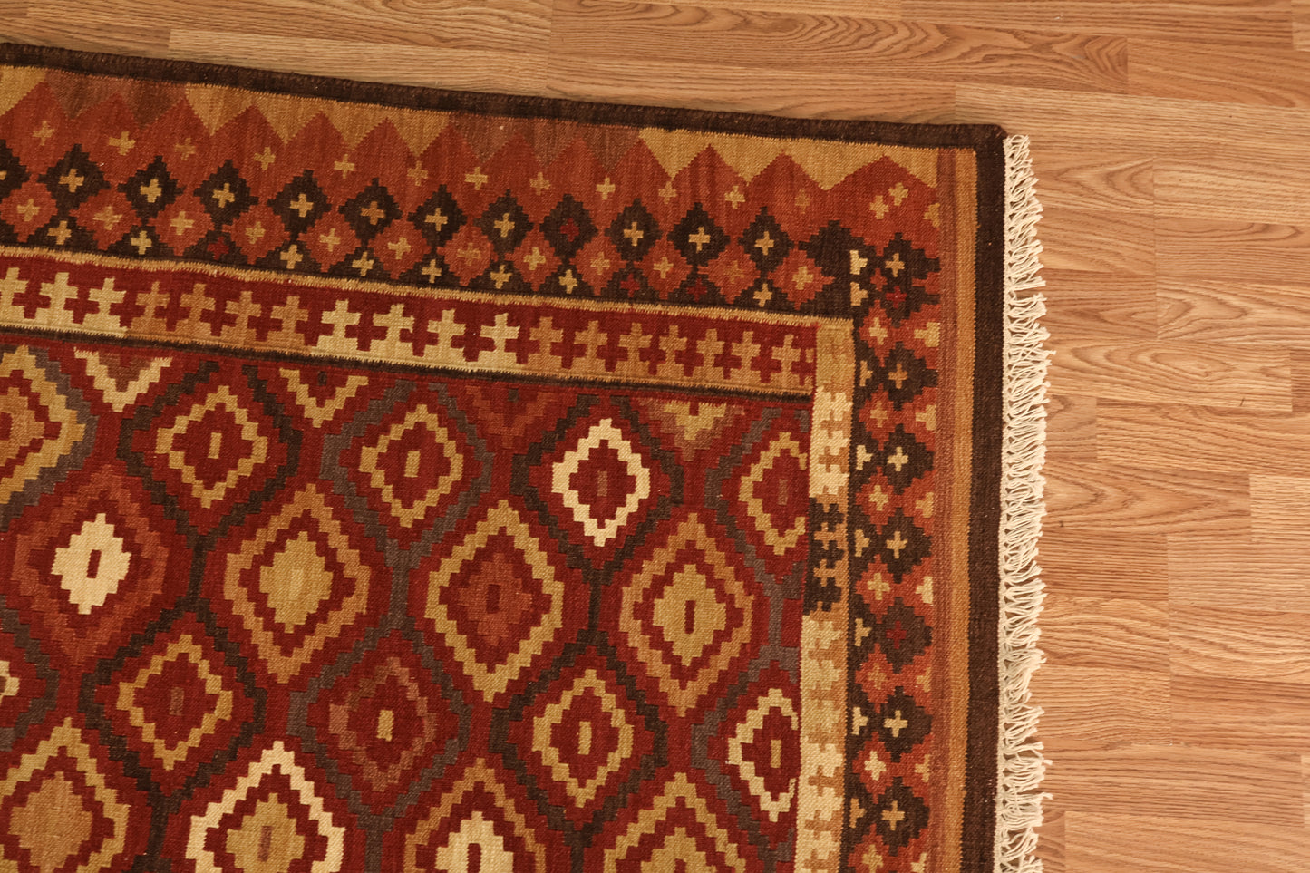 Terra Cotta Diamonds Area Rug