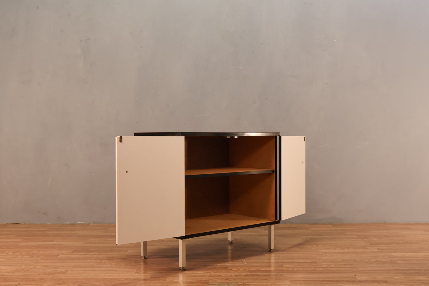 Mod Black & White Laminate Cabinet