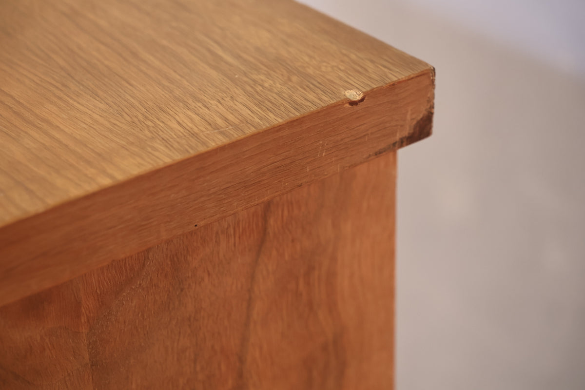Mid Century Walnut 4-Drawer Highboy Dresser