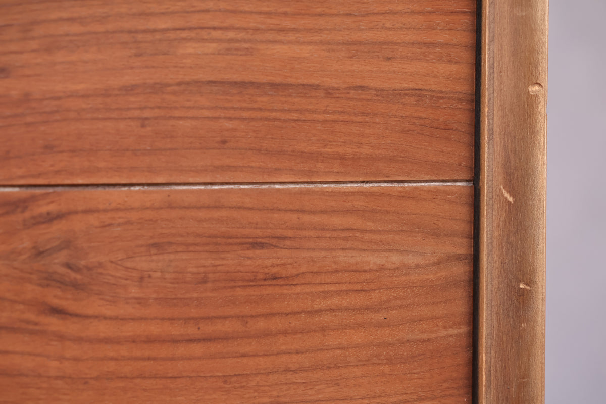 Mid Century Walnut 4-Drawer Highboy Dresser