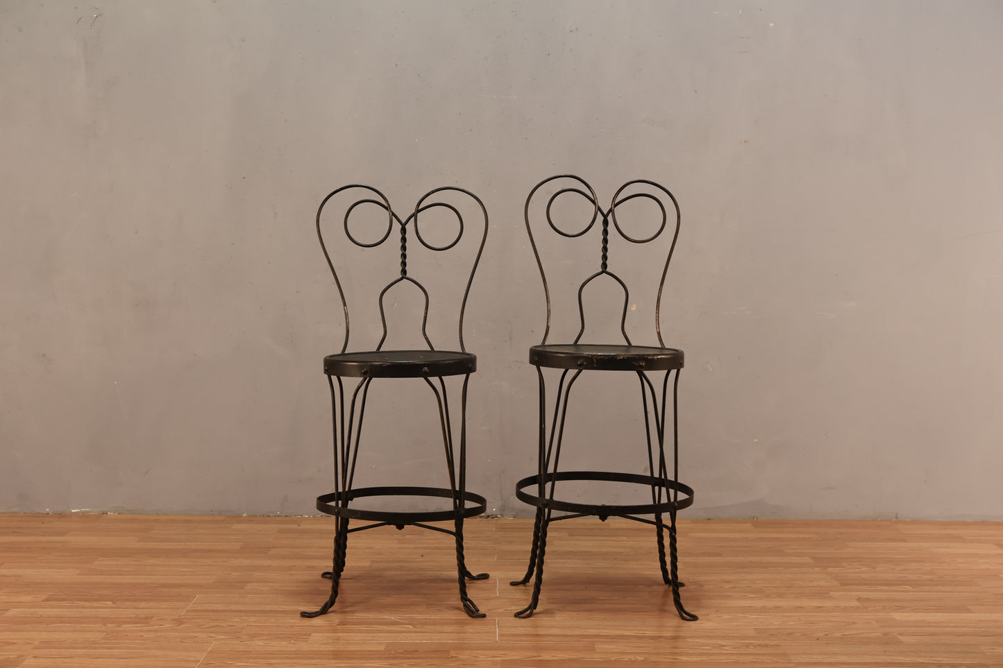 Black Iron & Wood Counter Stool - ONLINE ONLY