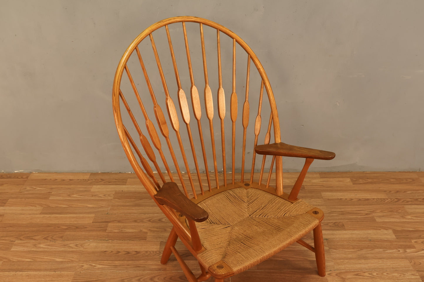 Hans Wegner Oak Peacock Chair