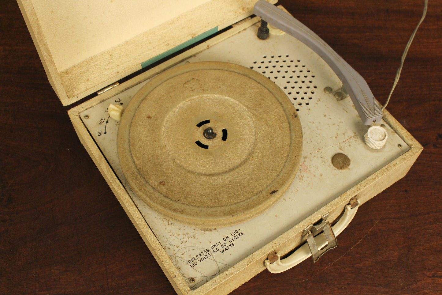 Prop 1950s Birch #500 Portable Record Player