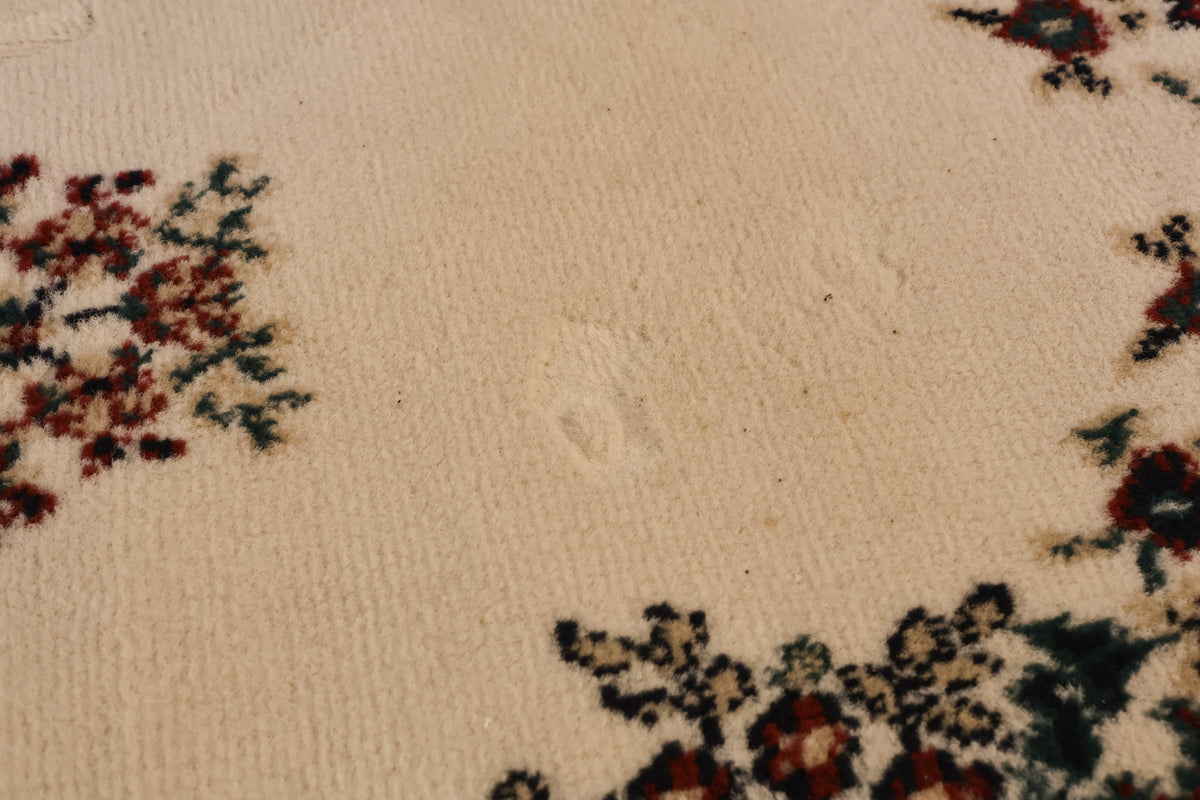 Eggshell Medallion Wool Area Rug