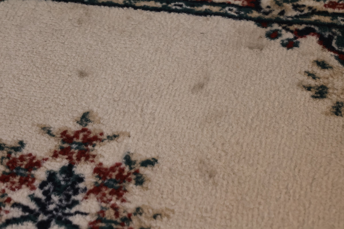 Eggshell Medallion Wool Area Rug