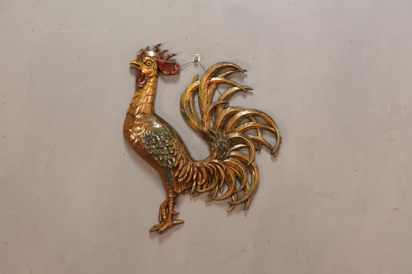 Syroco Mid Century Rooster Wall Hanging