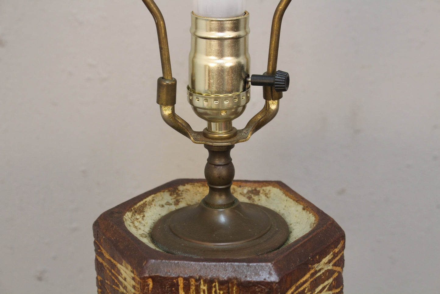 Pair of Brutalist Ceramic Table Lamps