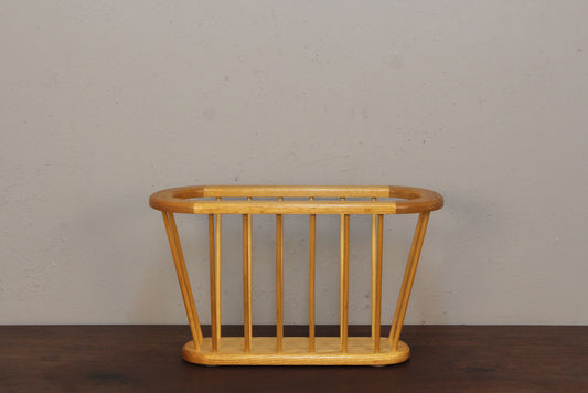 Golden Oak Magazine Rack A
