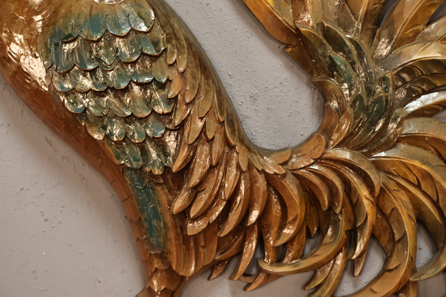 Syroco Mid Century Rooster Wall Hanging