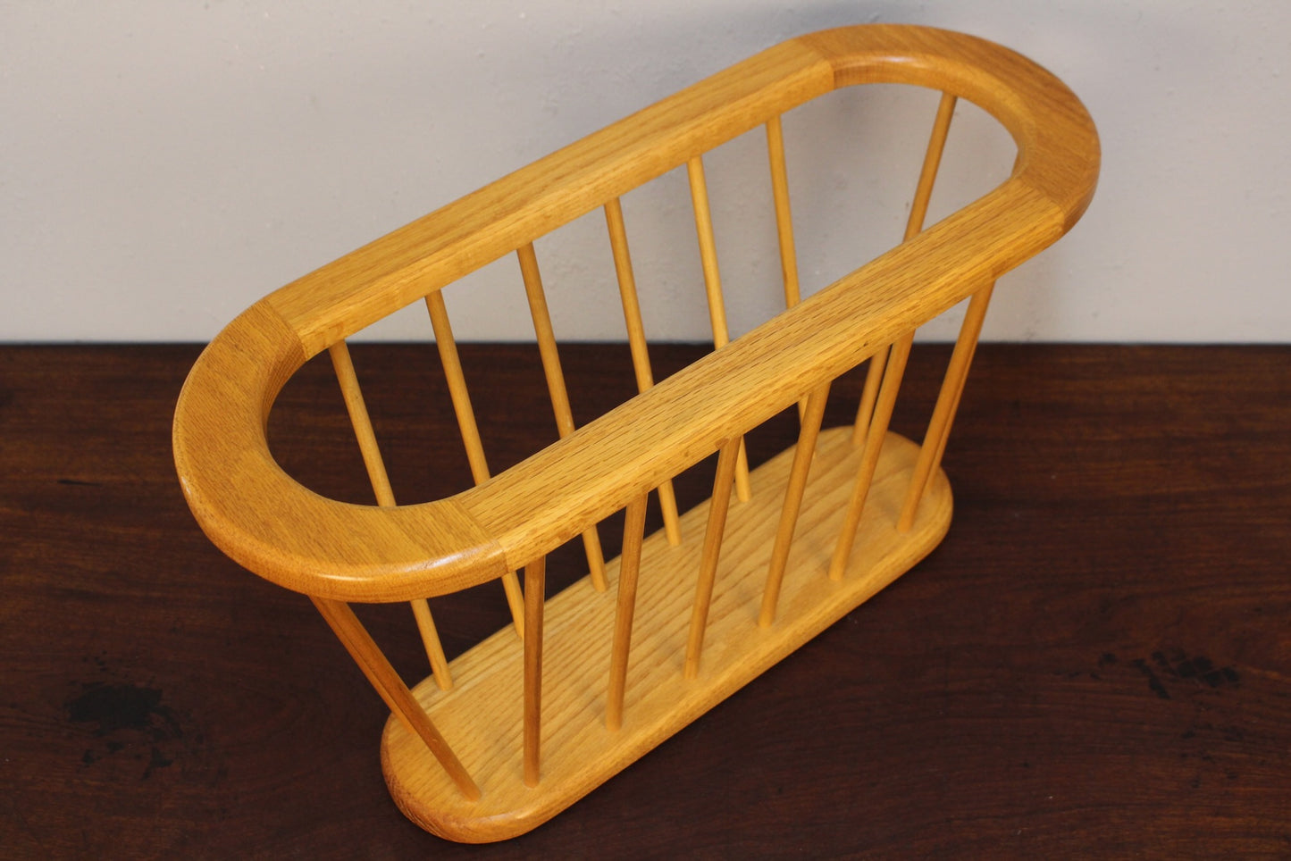 Golden Oak Magazine Rack A
