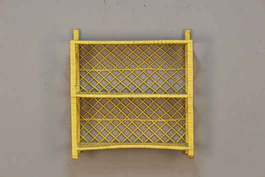 Canary Wicker 2-Tier Wall Shelf