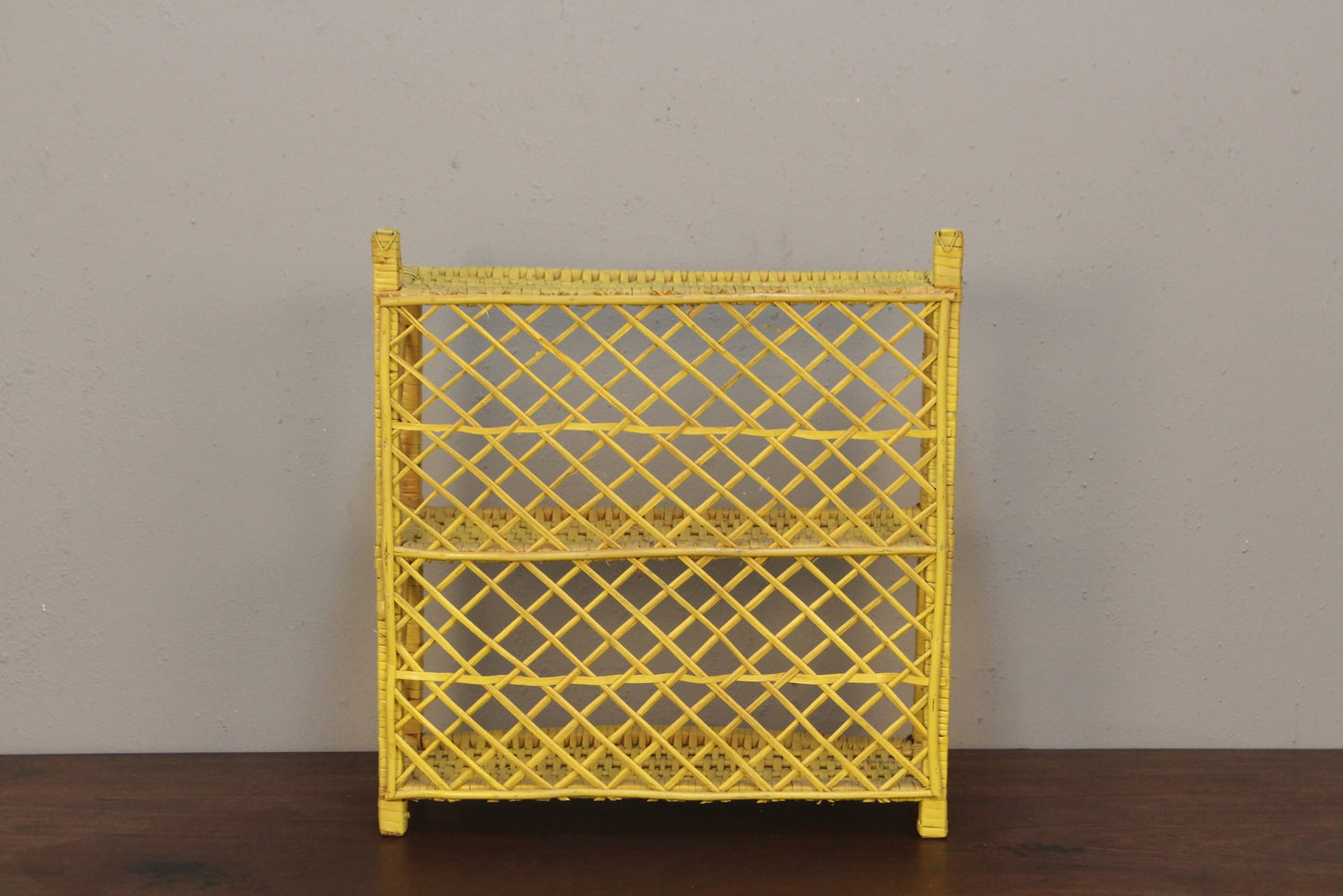 Canary Wicker 2-Tier Wall Shelf
