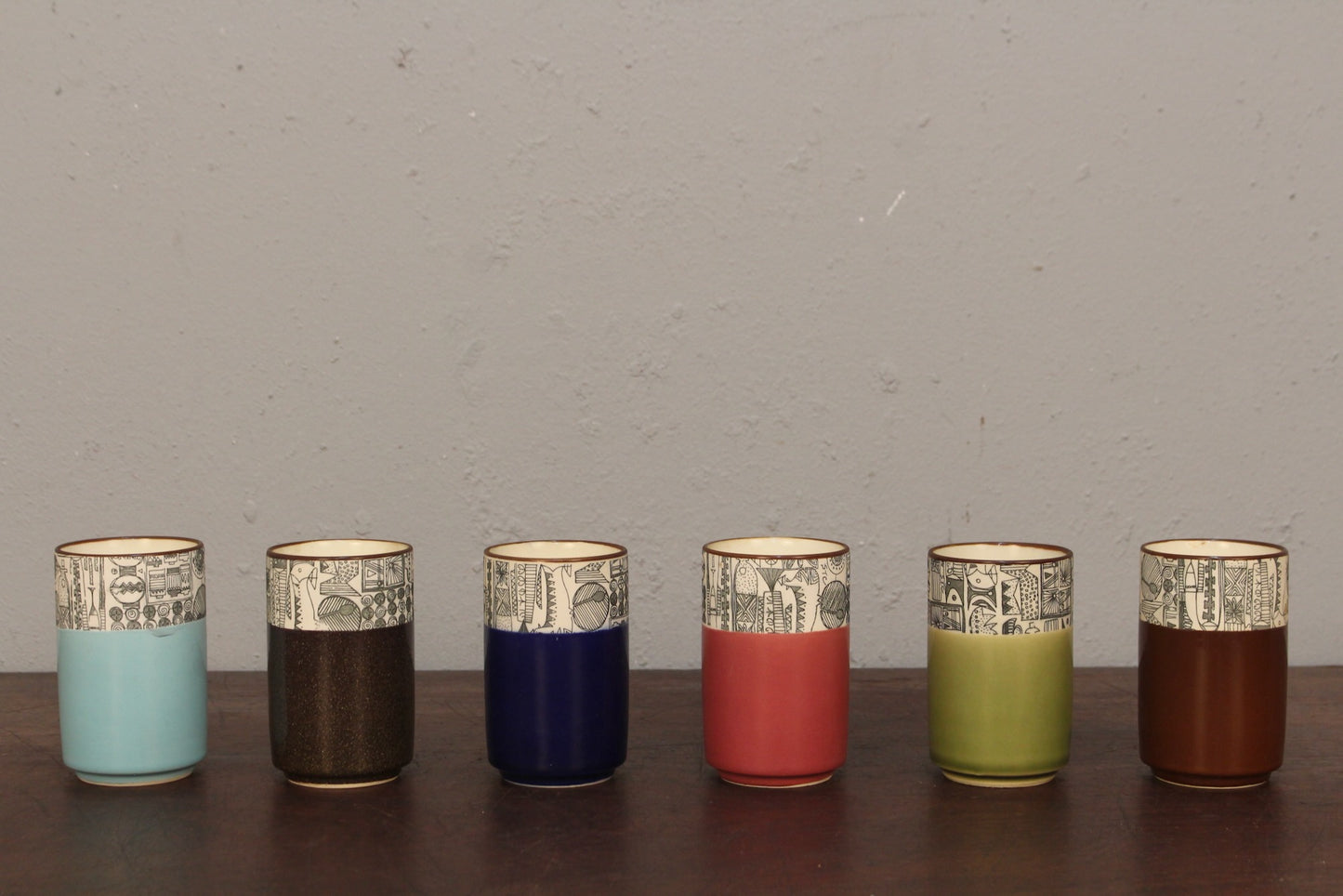 Set of 6 Japanese Ceramic Cups