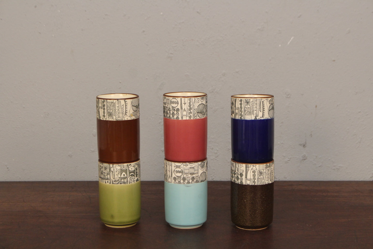 Set of 6 Japanese Ceramic Cups