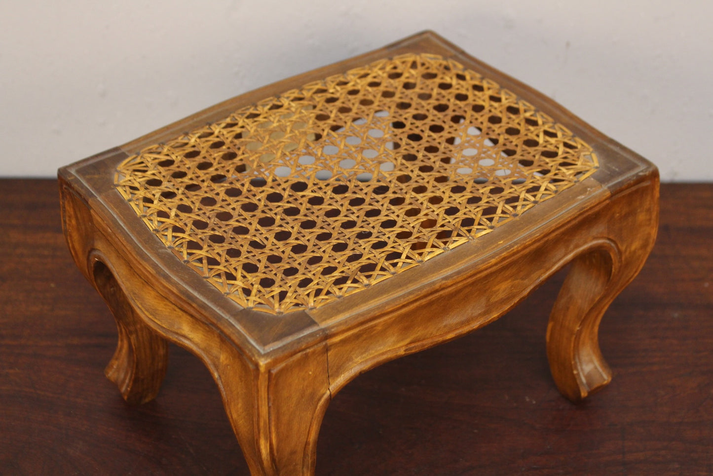 Small Italian Cane Footstool