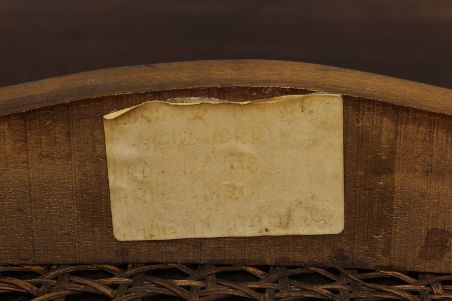 Small Italian Cane Footstool