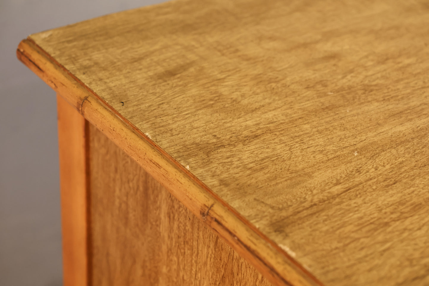 Compact Broyhill Faux Bamboo & Cane Credenza