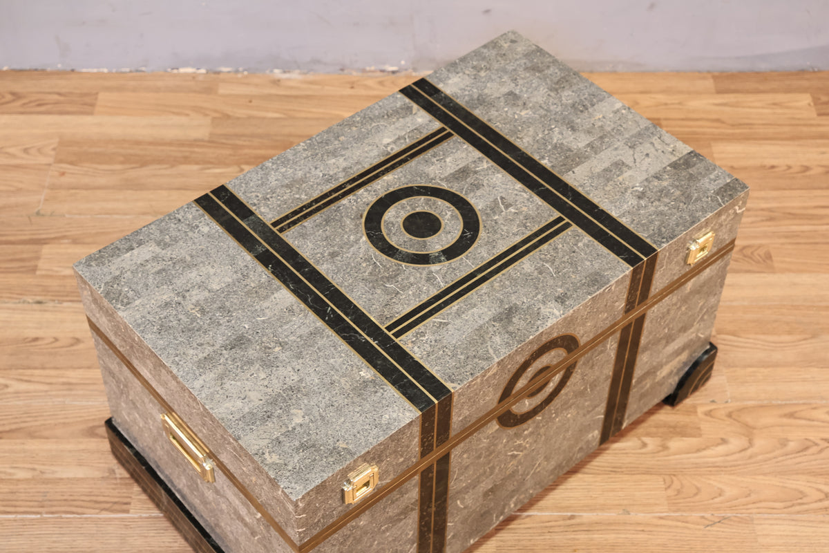 Deco Revival Tessellated Stone Trunk