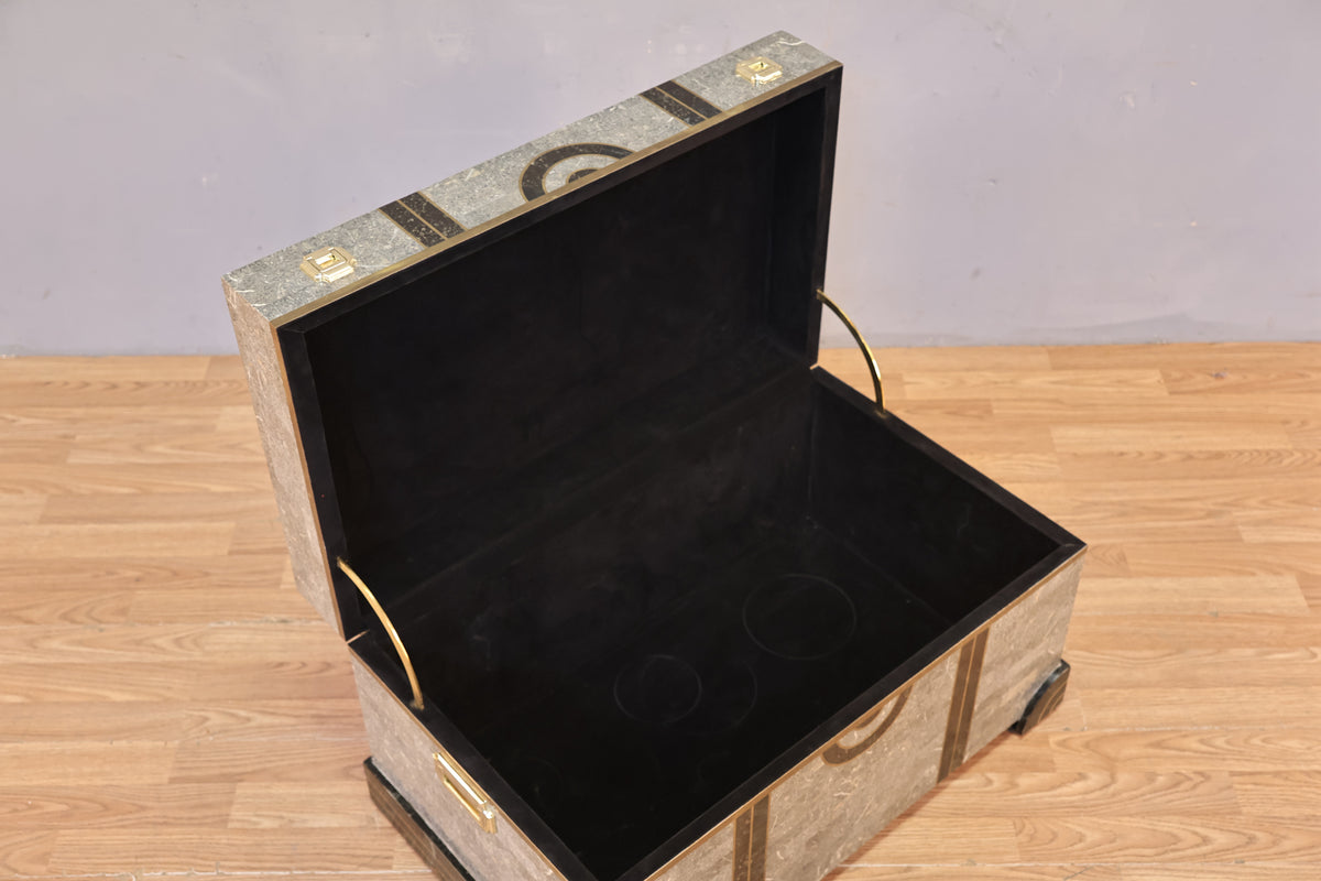 Deco Revival Tessellated Stone Trunk