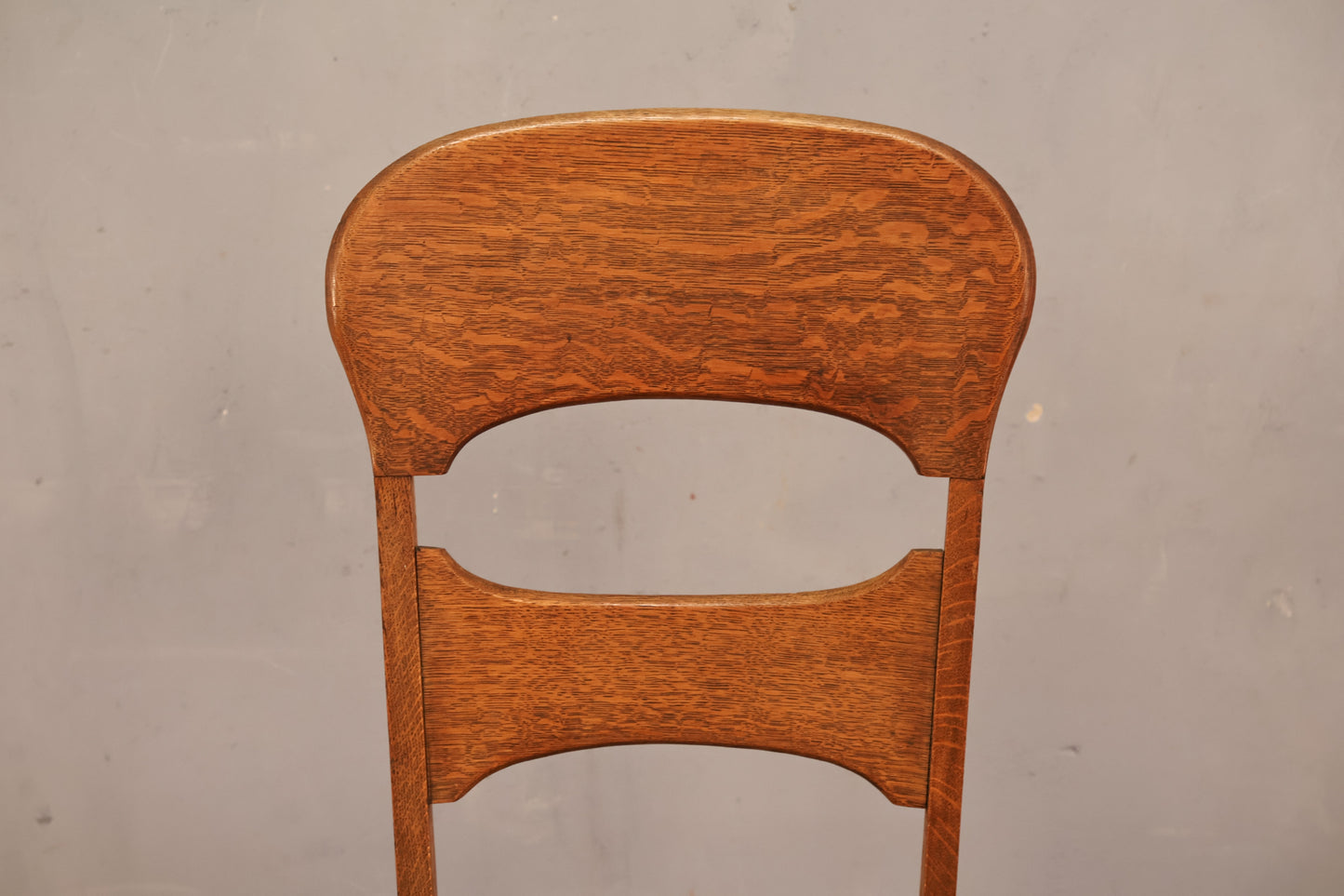 Antique Tiger Oak & Blush Side Chair