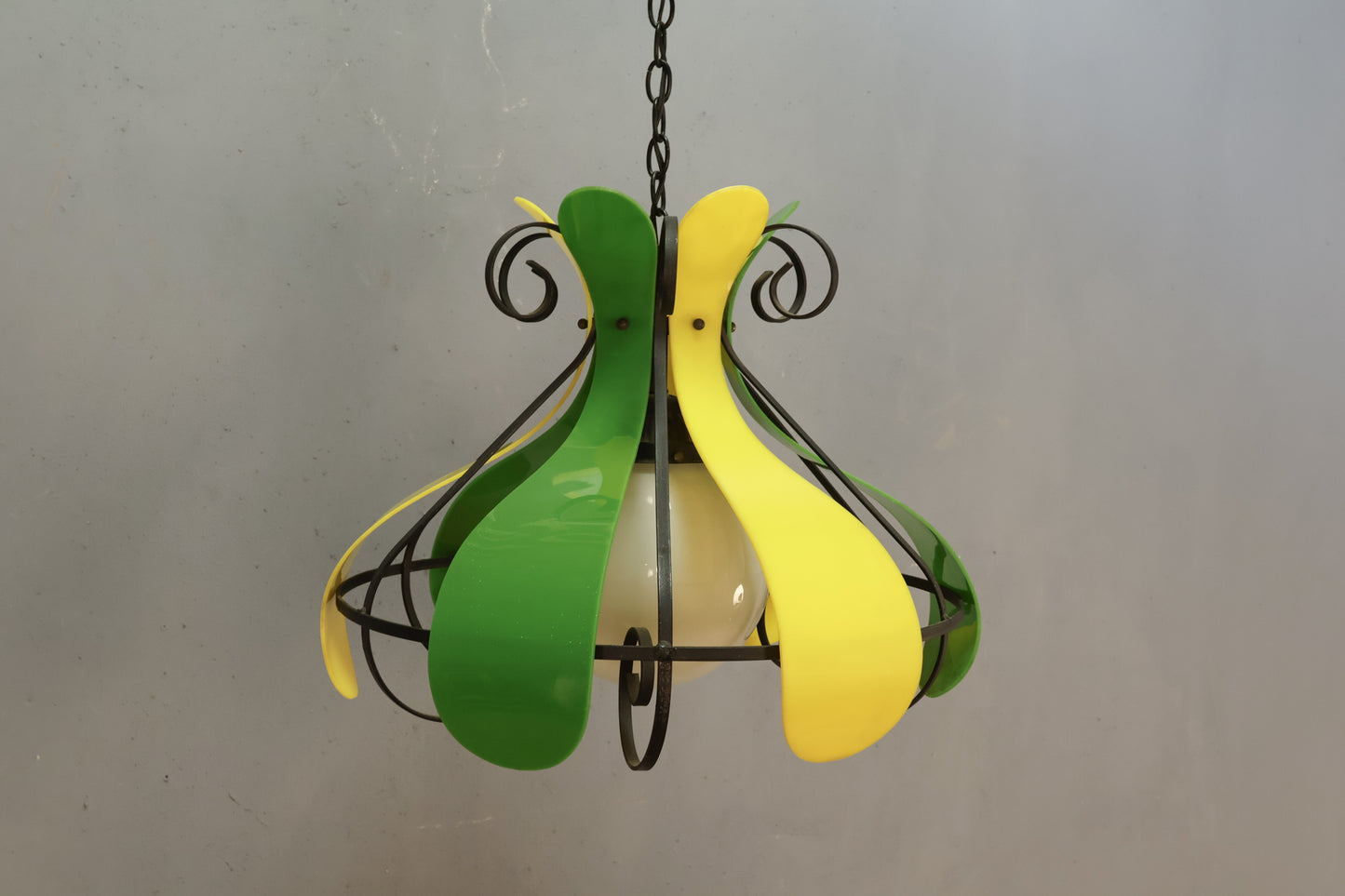Wrought Iron Lemon-Lime Chandelier