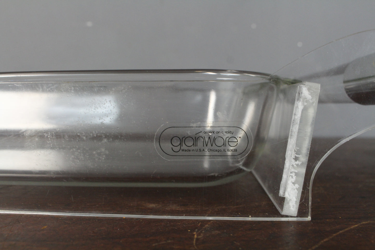 Pyrex/Grainware Glass Dish with Lucite Server