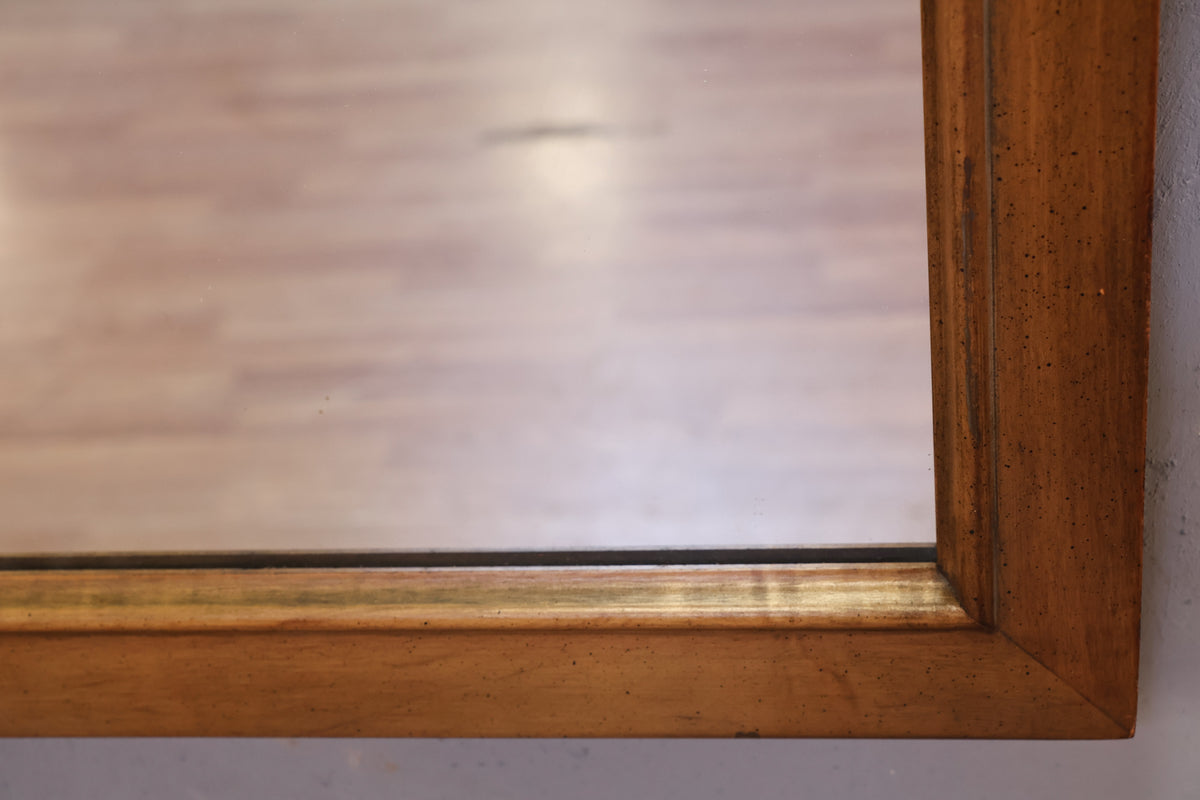 Large Mid Century Walnut Mirror