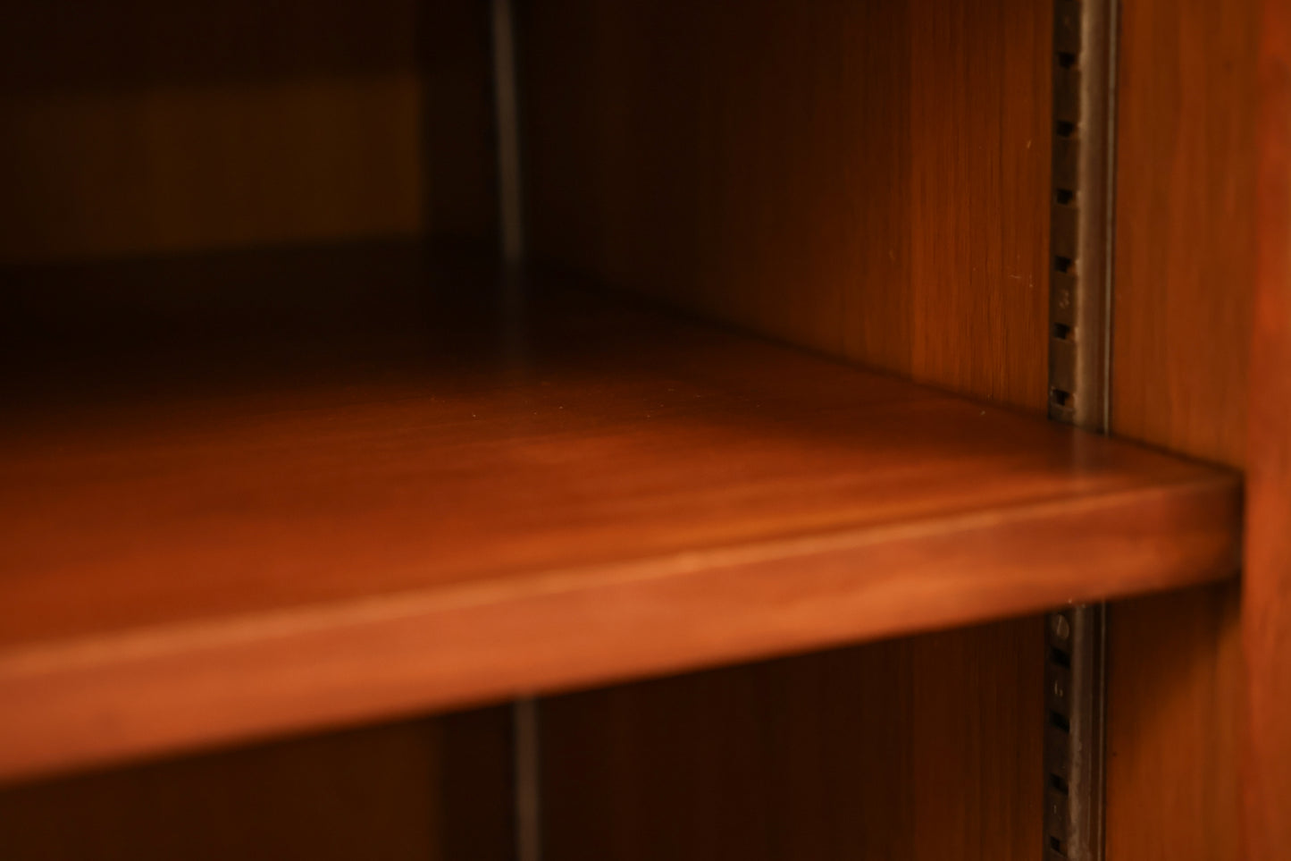 Walnut & Glass Sliding-Door Cabinet