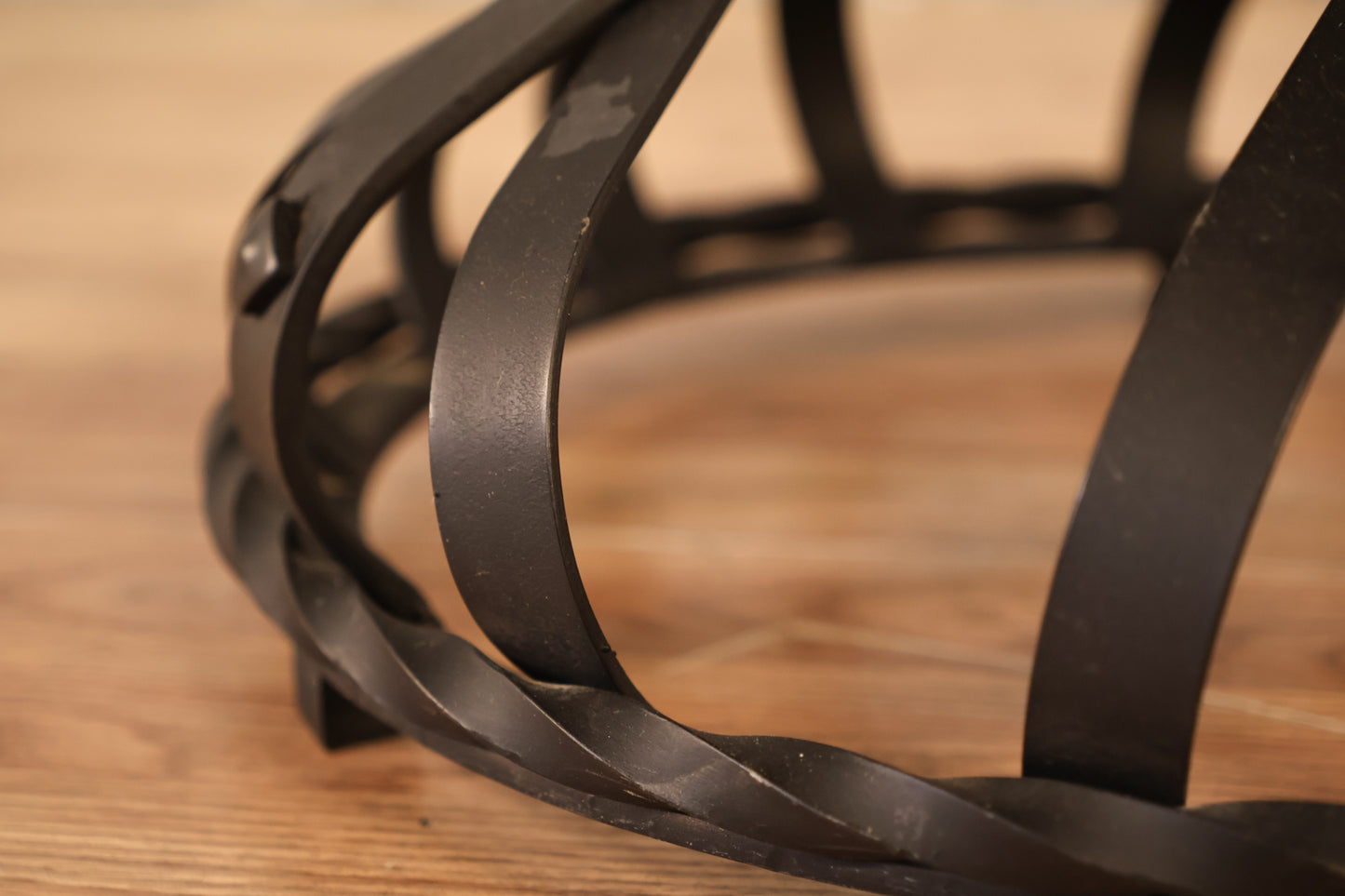 Gothic Black Iron & Stone Side Table  - ONLINE ONLY