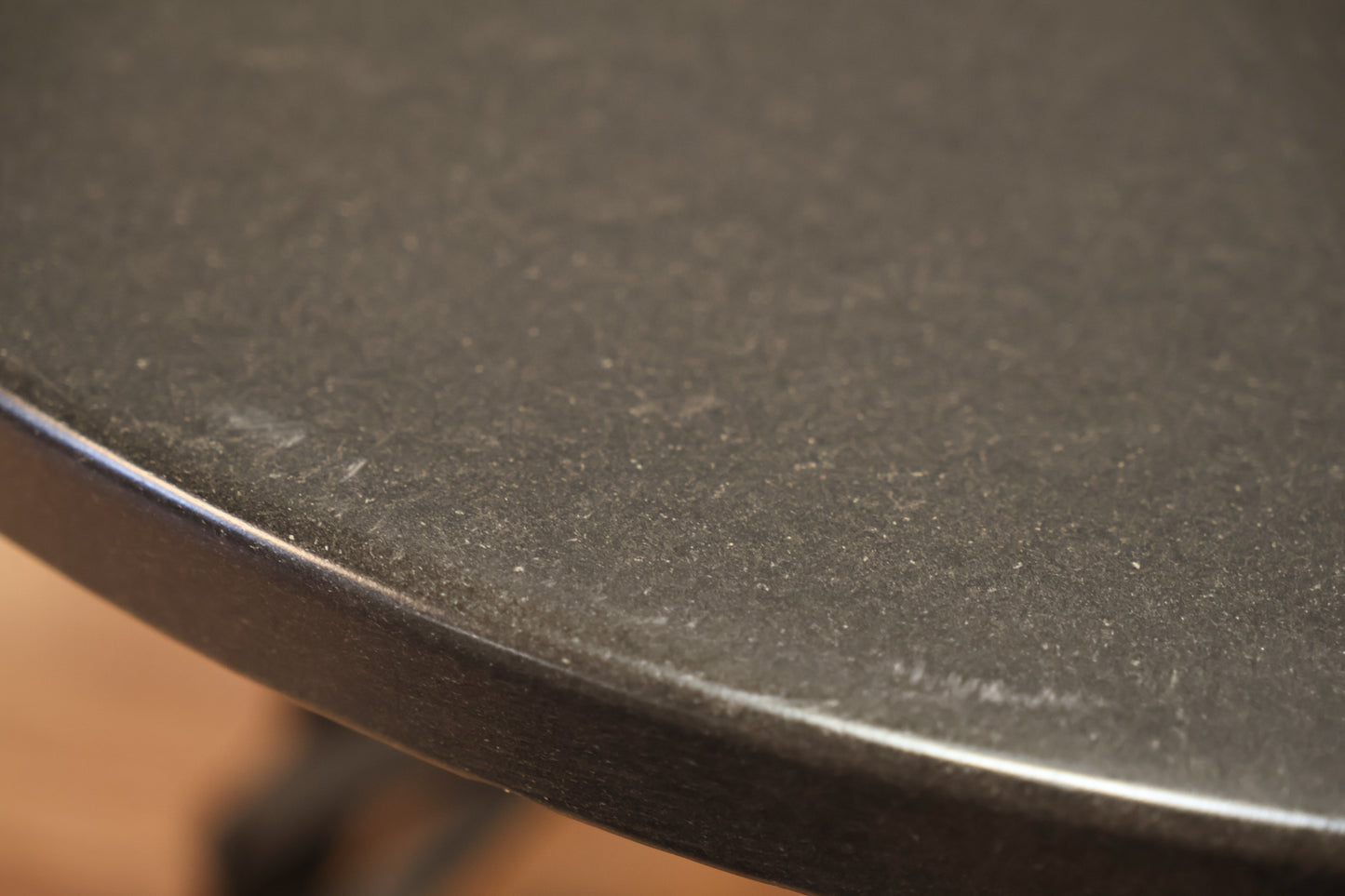 Gothic Black Iron & Stone Side Table  - ONLINE ONLY
