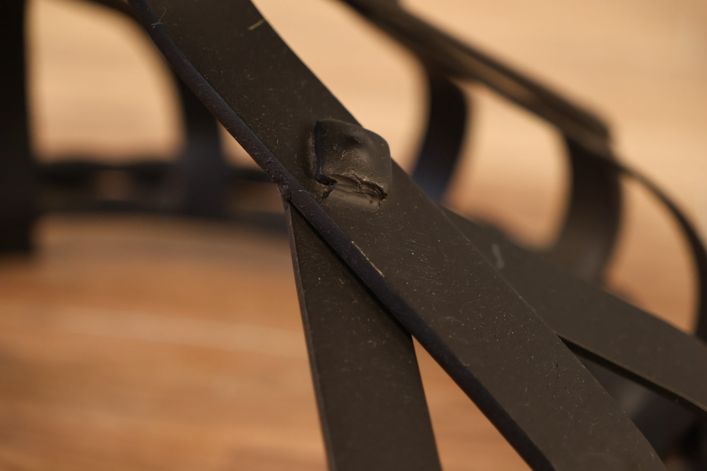 Gothic Black Iron & Stone Side Table  - ONLINE ONLY