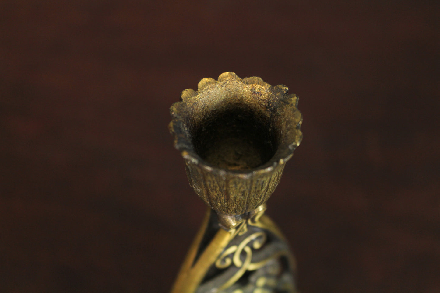 Pair of Brass Grapes Candlesticks