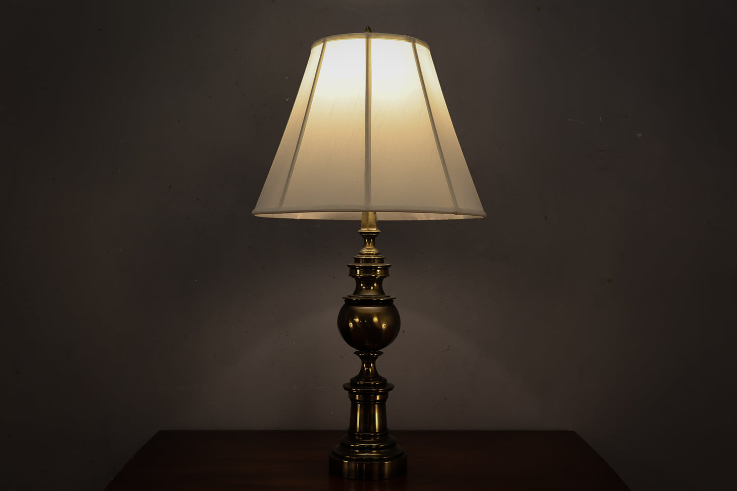 Turned Brass Table Lamp