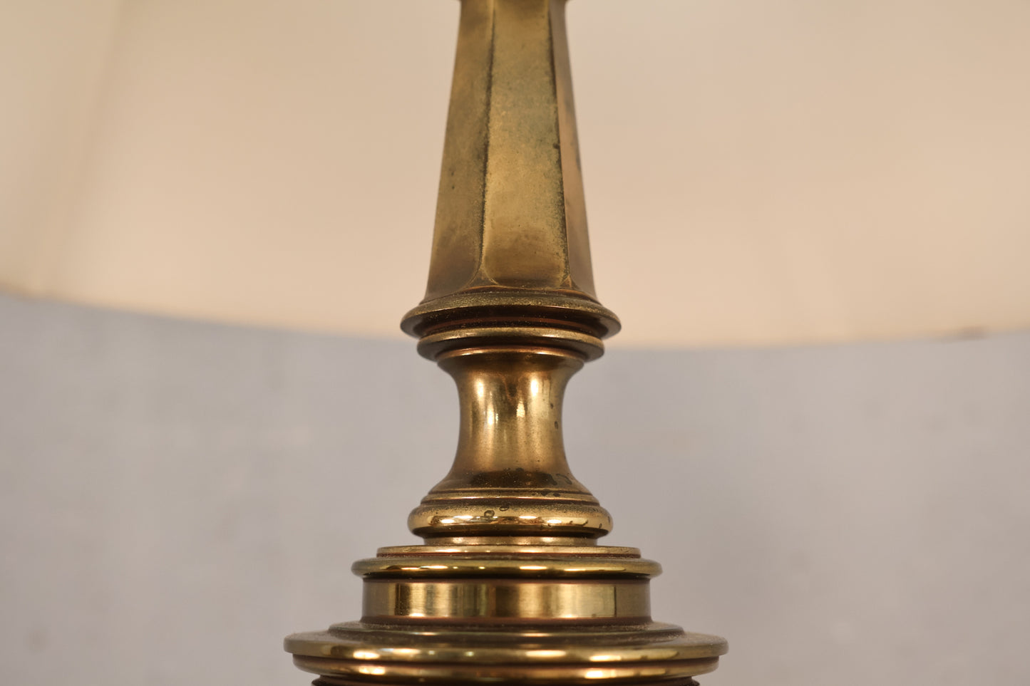 Turned Brass Table Lamp