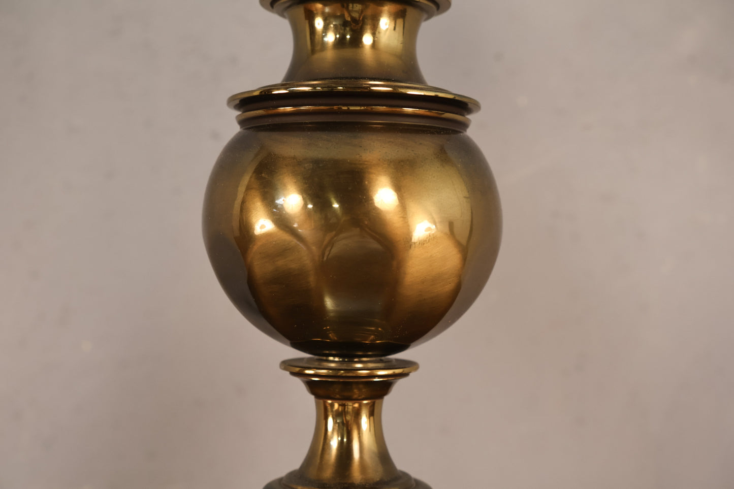 Turned Brass Table Lamp