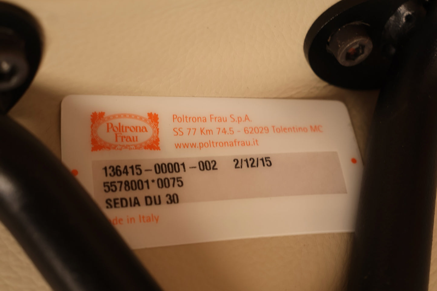 Poltrona Frau "DU30" White Leather Chair