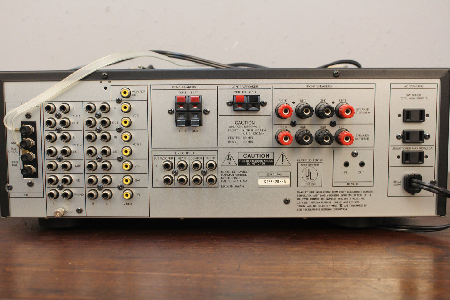 Harman Kardon AVR30 Audio Video Receiver