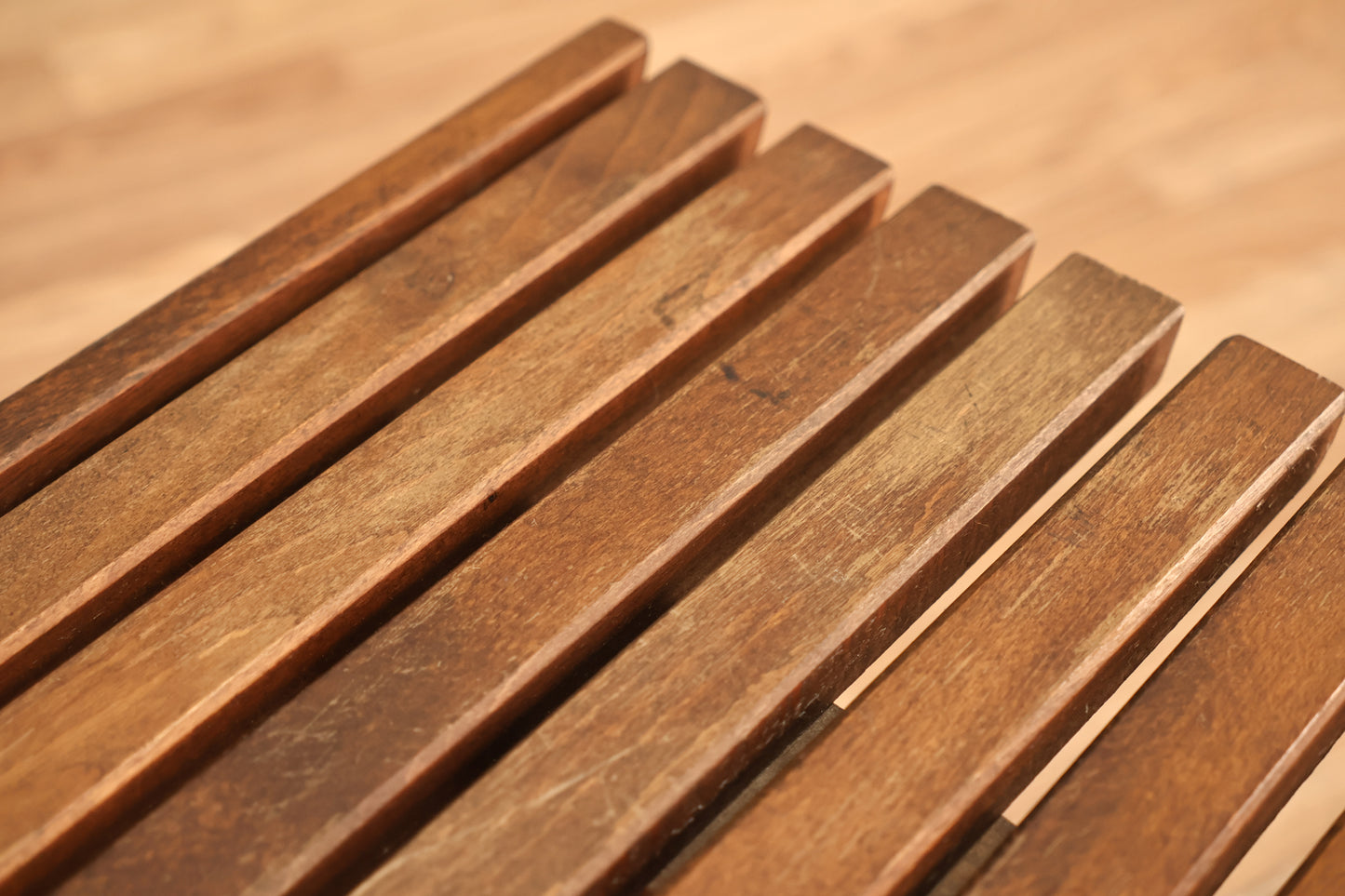 Classic Walnut Slatted Coffee Table - ONLINE ONLY