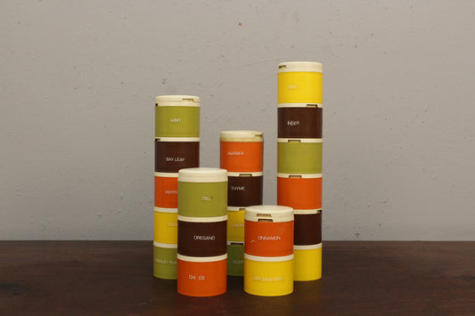 Retro Tupperware 20-Piece Spice Tower