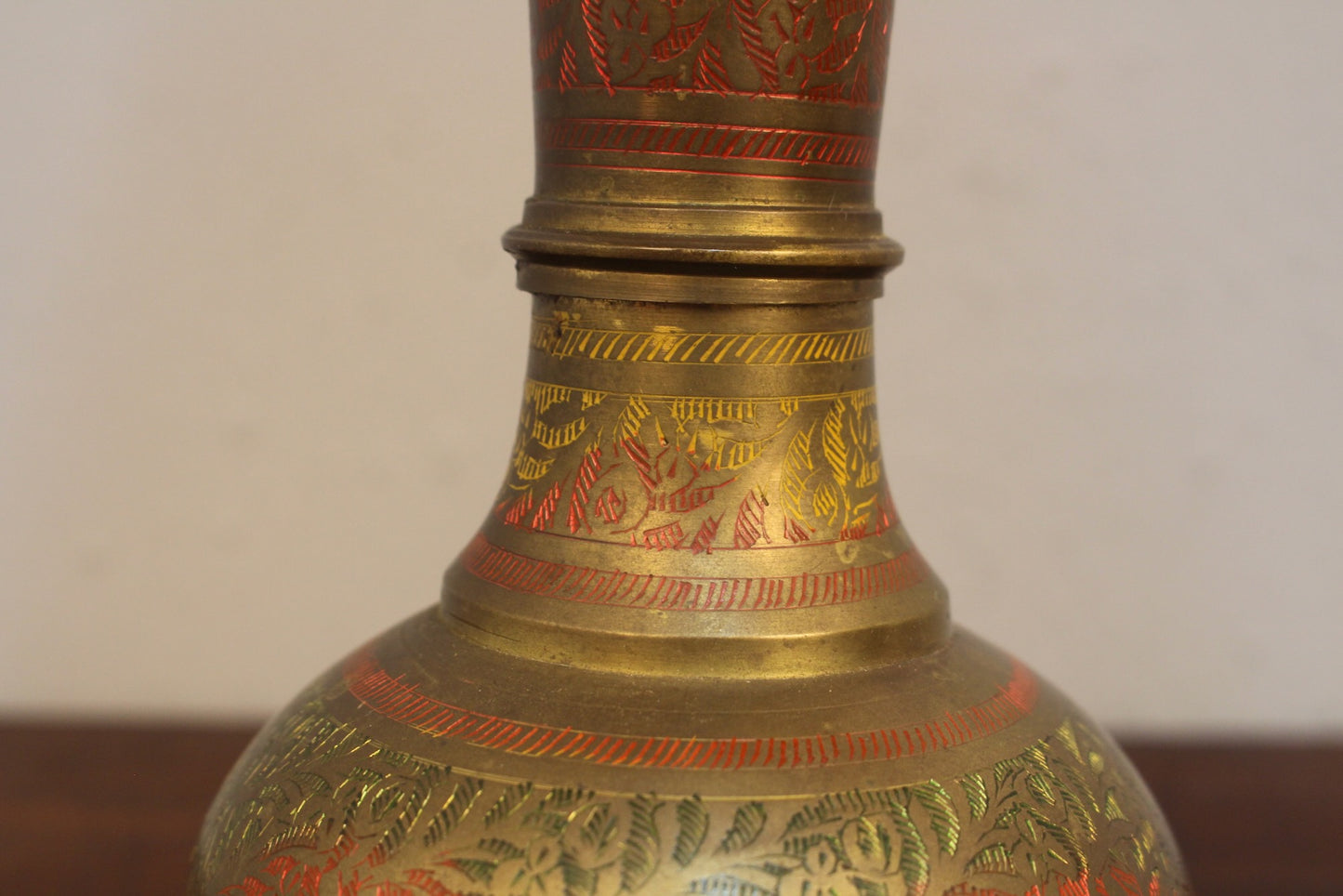 Small Etched Brass Table Lamp