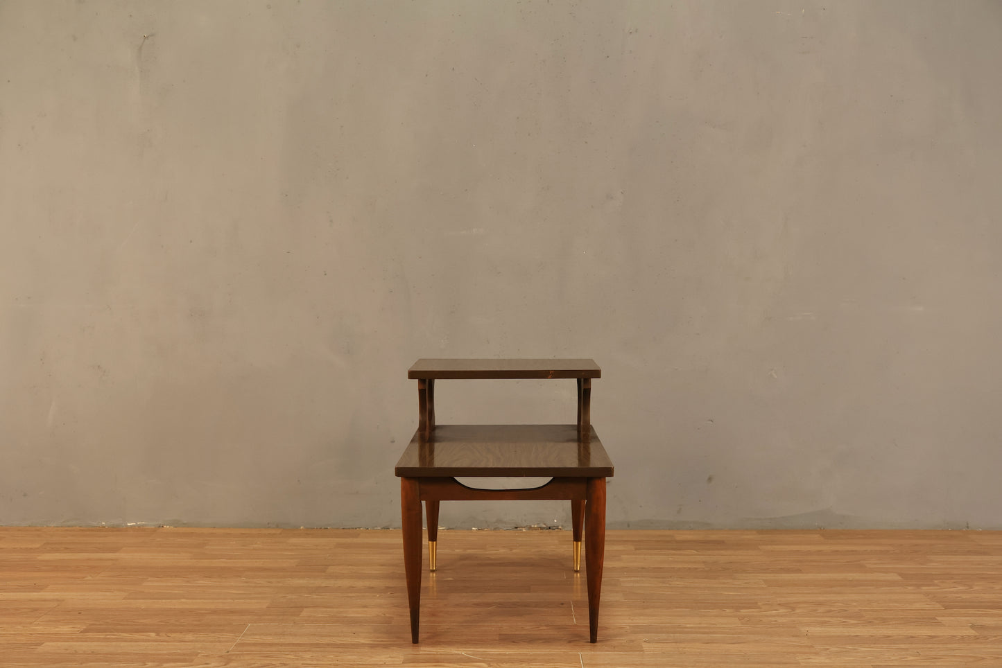 Mid Century Walnut & Laminate Stepback Table