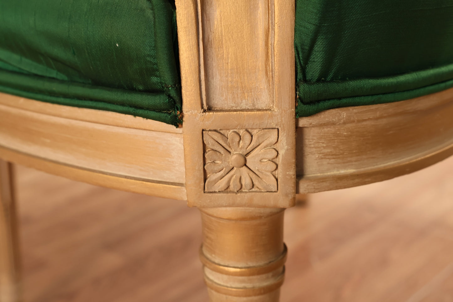 Provincial Emerald & Cane Accent Chair - ONLINE ONLY