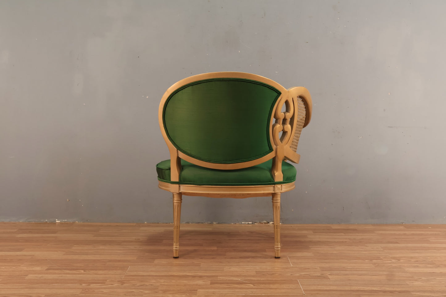 Provincial Emerald & Cane Accent Chair - ONLINE ONLY