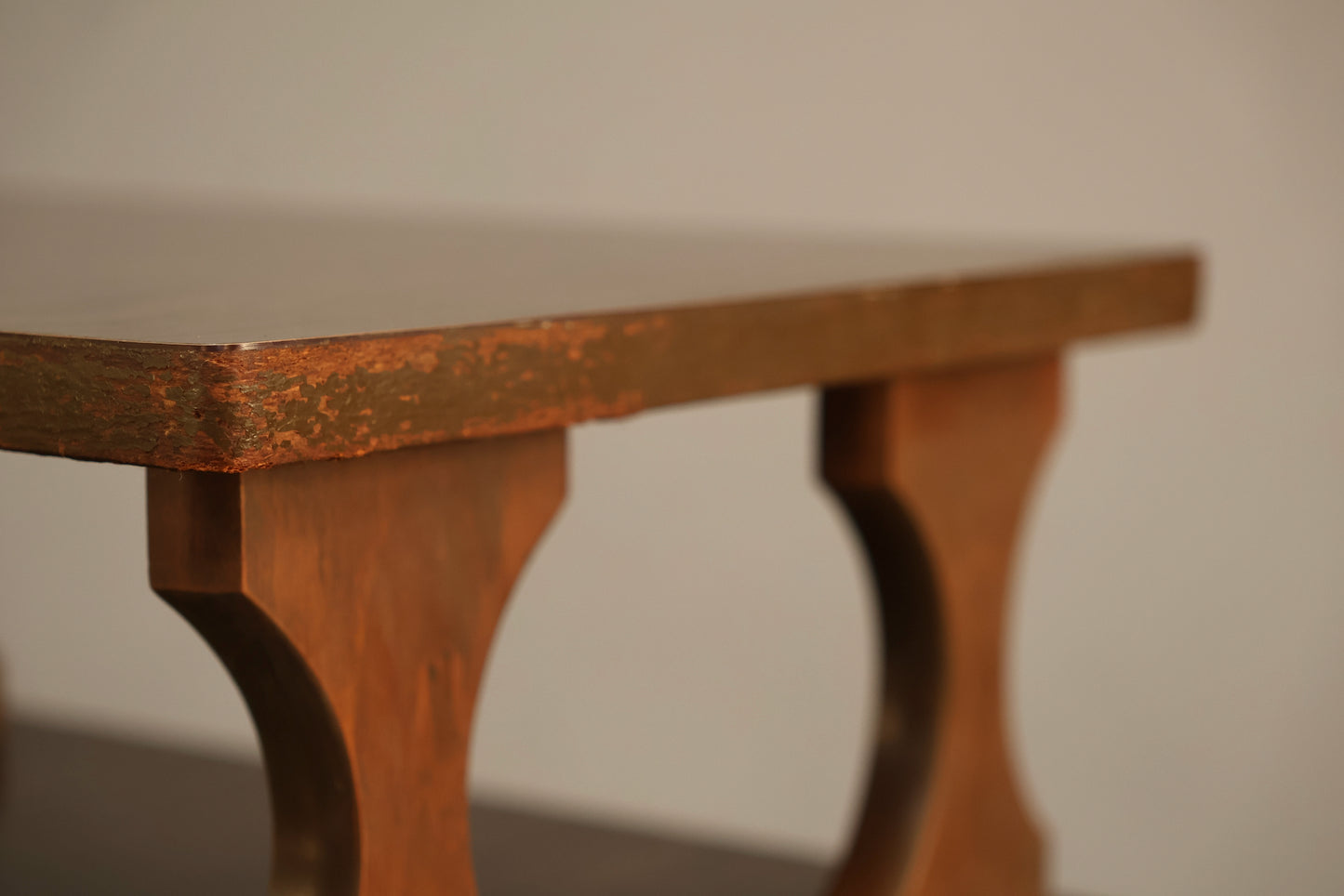 Mid Century Walnut & Laminate Stepback Table