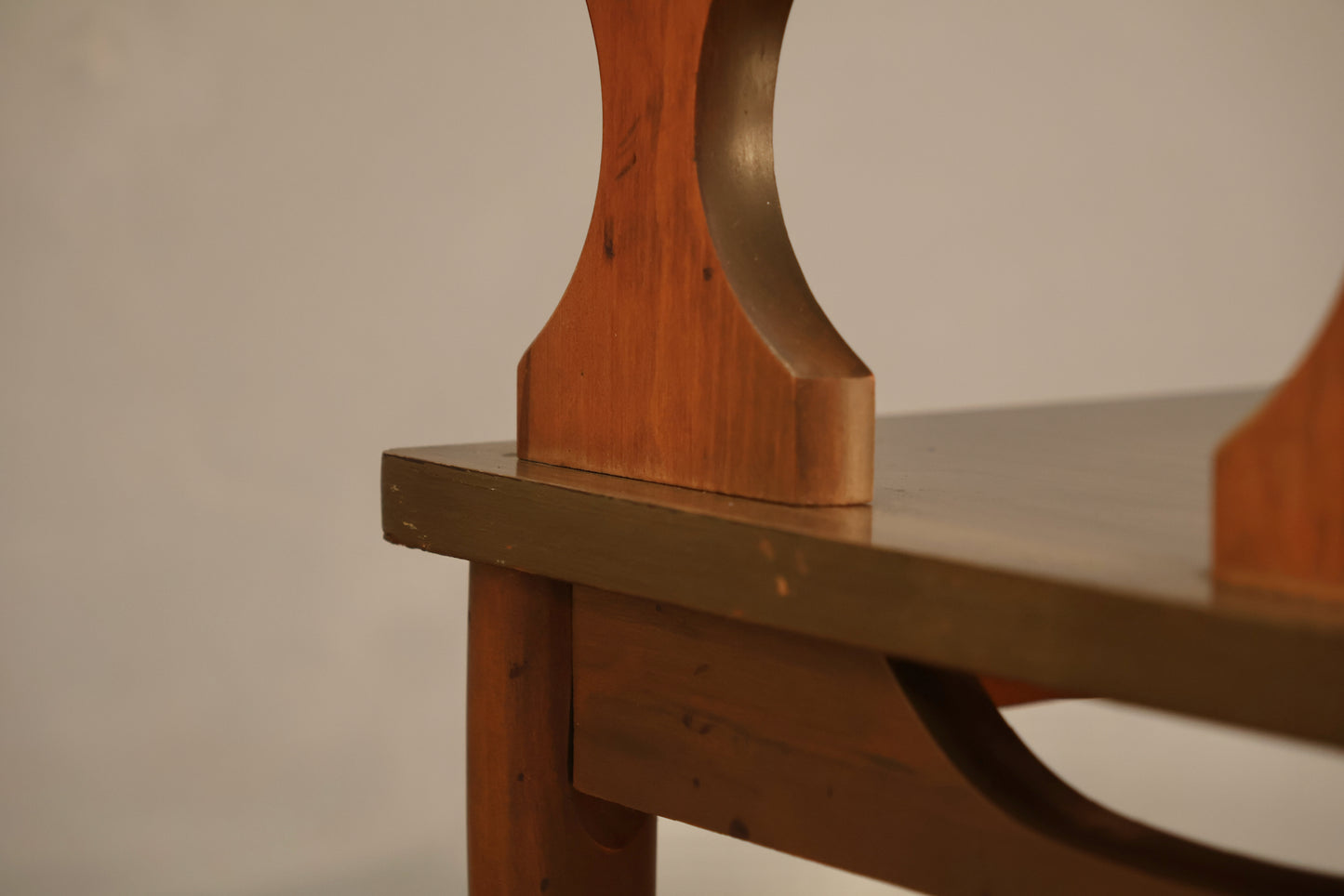 Mid Century Walnut & Laminate Stepback Table