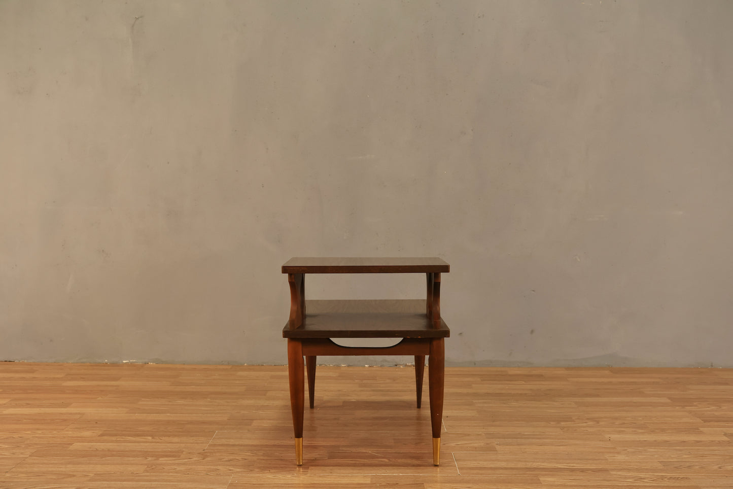 Mid Century Walnut & Laminate Stepback Table