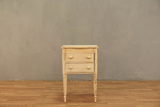 Shabby Cream Jewelry Box End Table