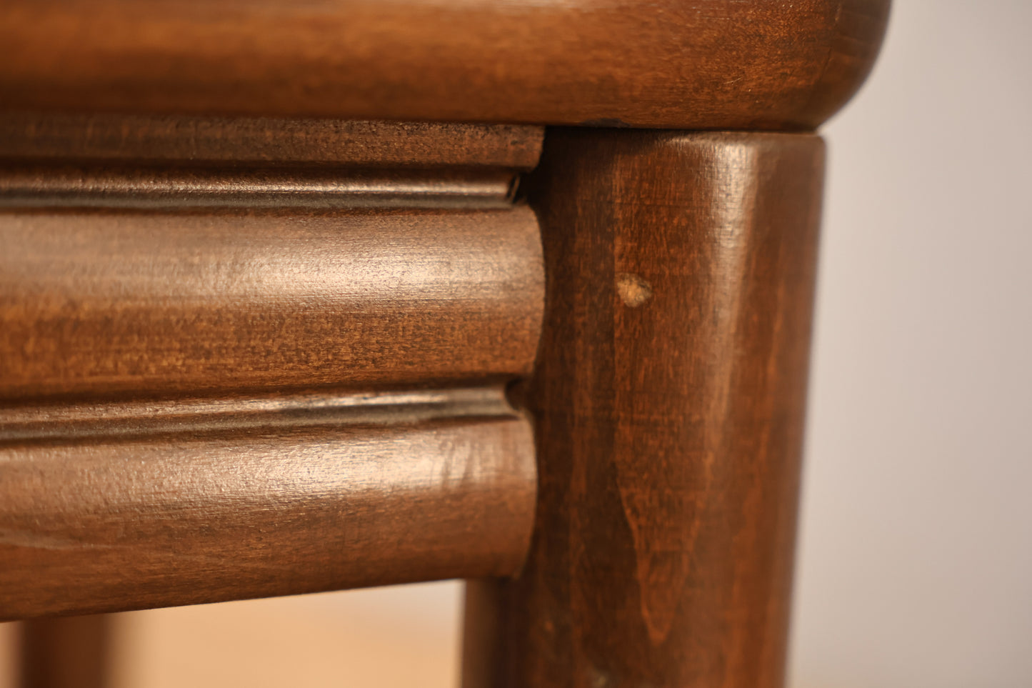 Simple Walnut & Laminate 2-Tier Side Table